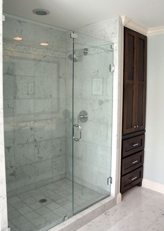 Luxury Shower with Frameless Glass