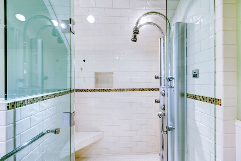 Stylish Shower with Decorative Tiles